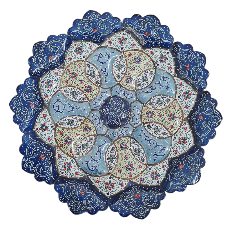 بشقاب میناکاری مسی کد 34