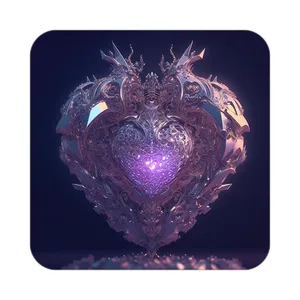 زیر لیوانی کاکتی مدل عاشقانه کد mp12094