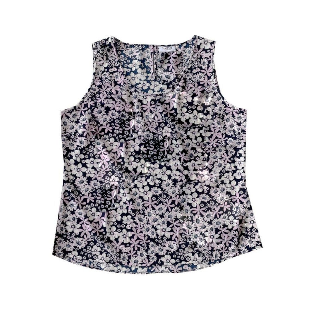 تاپ زنانه جینا مدل گلدار کد 9626 -  - 1