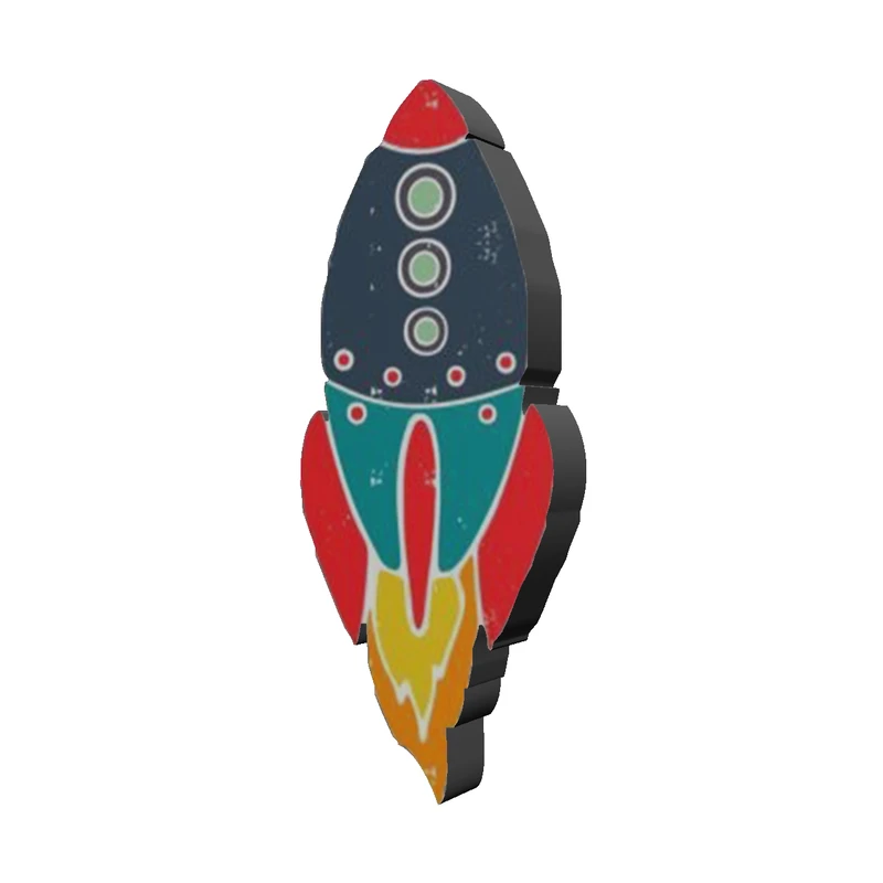 استیکر تزئینی موبایل طرح موشک کد 154