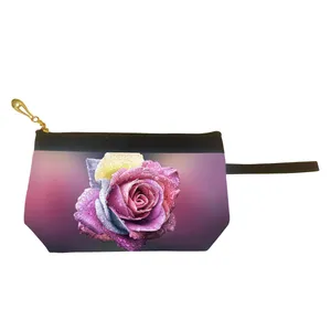 کیف لوازم آرایش زنانه مدل L1040 طرح گل رز