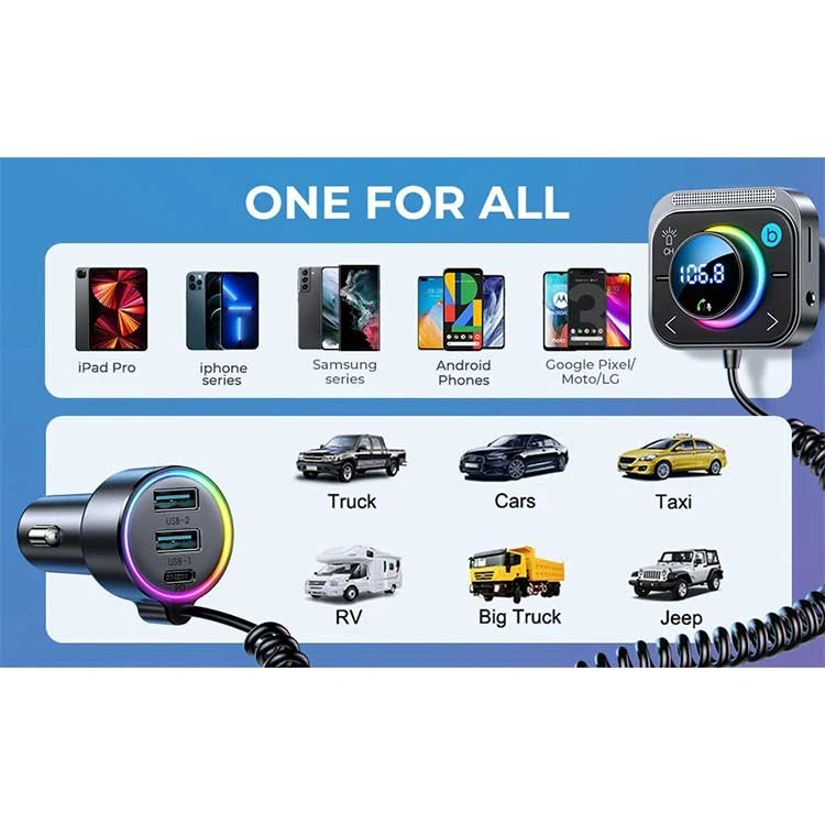 عکس شماره 12 : پخش کننده اف ام خودرو و شارژر فندکی جوی روم مدل jr-cl18