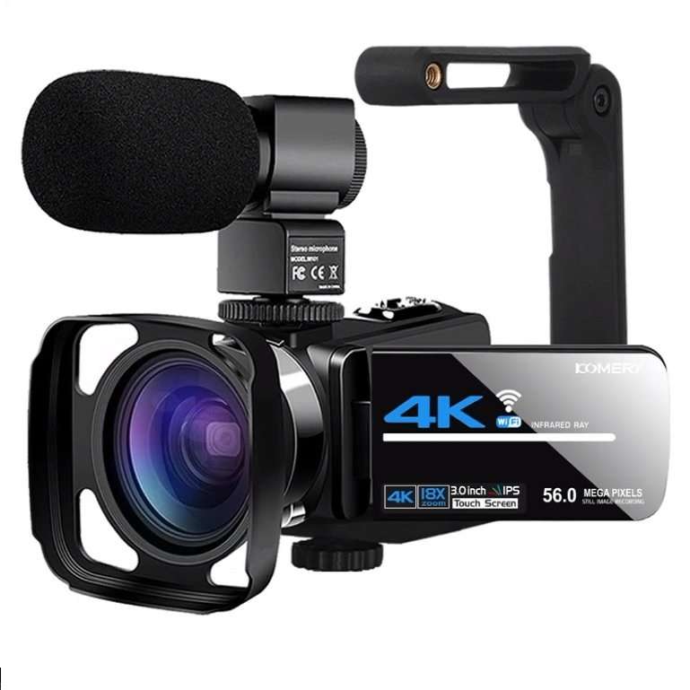 دوربین فیلم برداری کمری مدل 4K 56MP UHD with Night Vision WiFi 18X