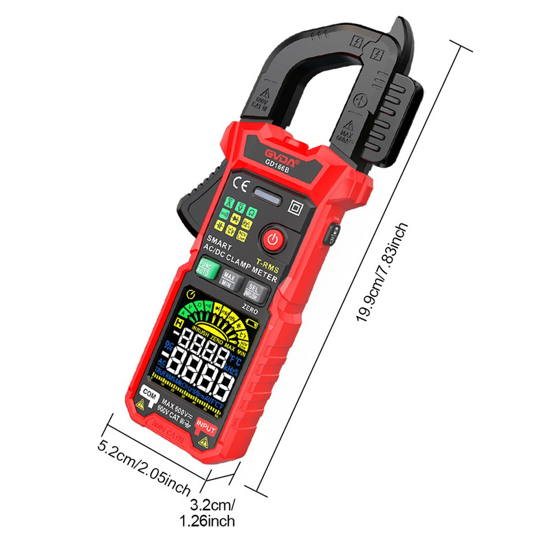 کلمپ آمپر متر جی وی دی ای مدل GD166B کلمپ آمپر متر جی وی دی ای مدل GD166B