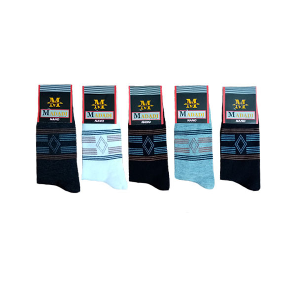 جوراب مردانه مدل لوزی مجموعه 5 عددی