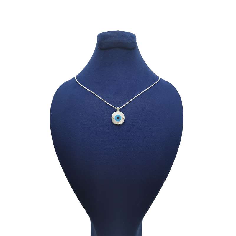 گردنبند نقره زنانه مدل چشم نظر Q007 گردنبند نقره زنانه مدل چشم نظر Q007