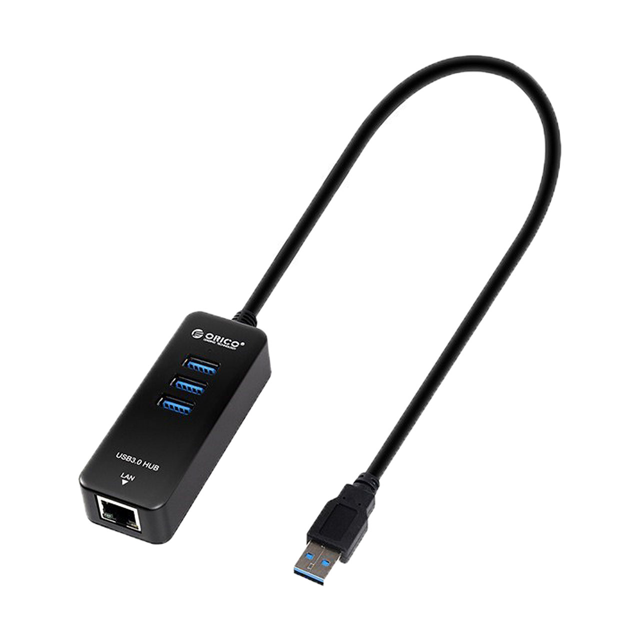 هاب USB 3.0 سه پورت همراه با پورت RJ45 اوریکو مدل HR03-U3