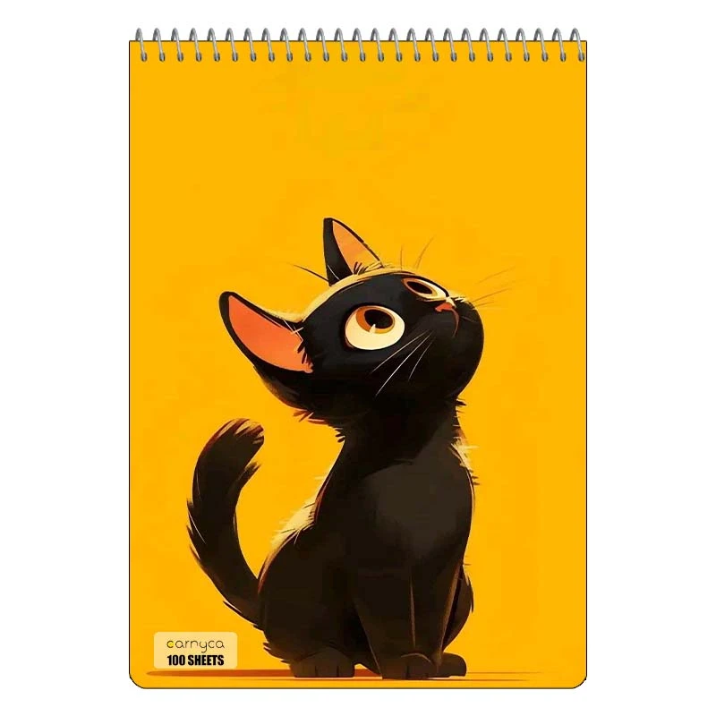 دفتر شطرنجی 100 برگ کارنیکا طرح گربه Cat کد 96144