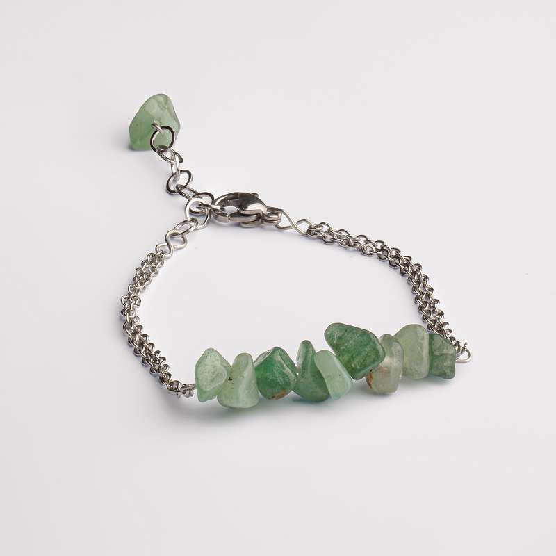 دستبند زنانه مدل سنگ یشم کد 087