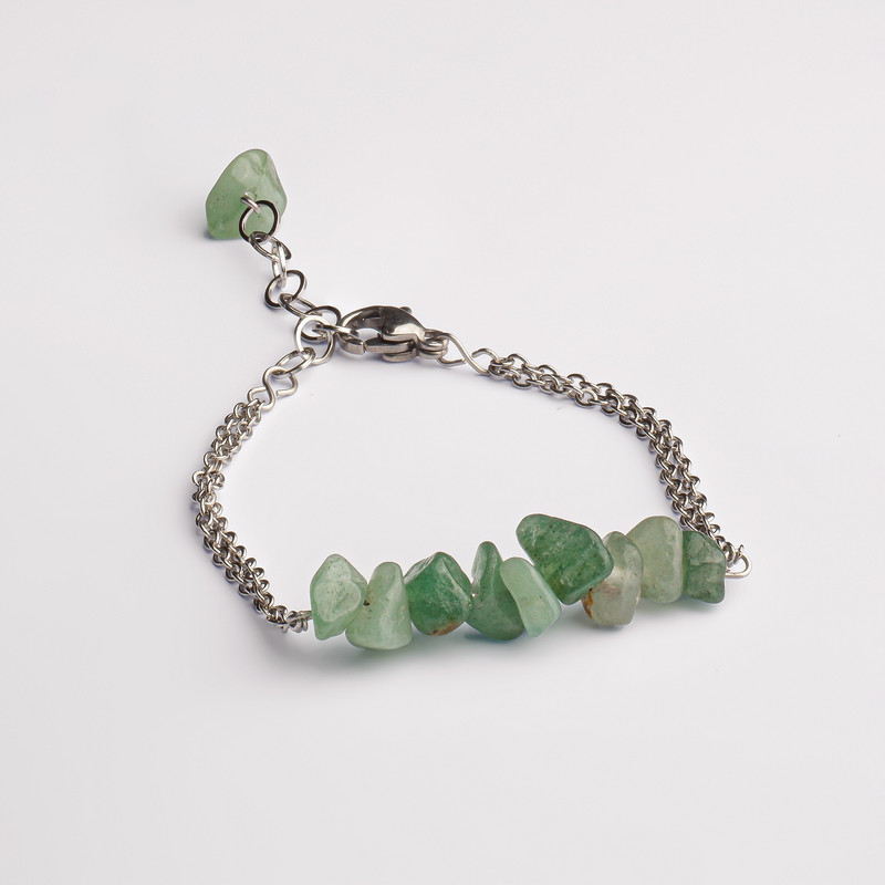 دستبند زنانه مدل سنگ یشم کد 087