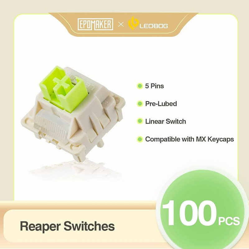 سوییچ کیبورد مکانیکال مدل LEOBOG Reaper بسته 100 عددی