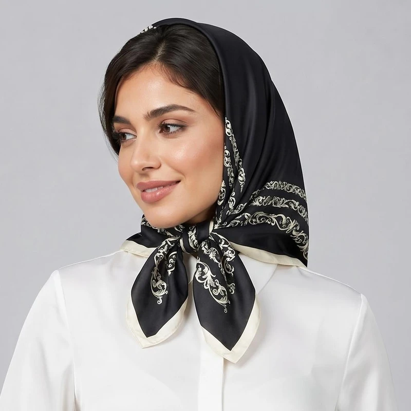 دستمال سر و گردن زنانه مدل ابریشم کد ab210