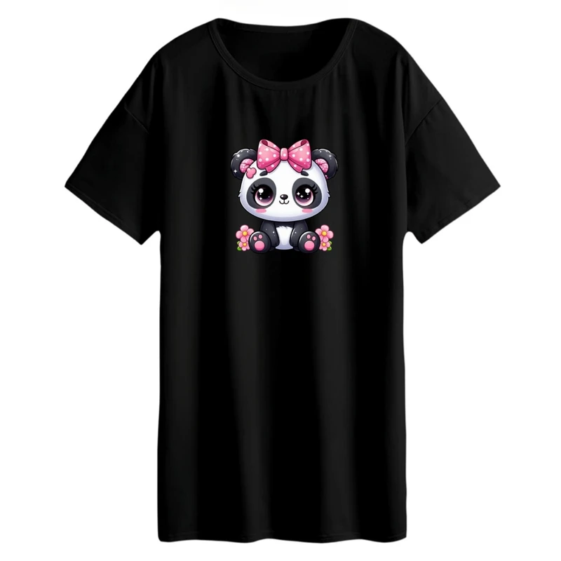 تی شرت لانگ زنانه مدل پاندا کد01