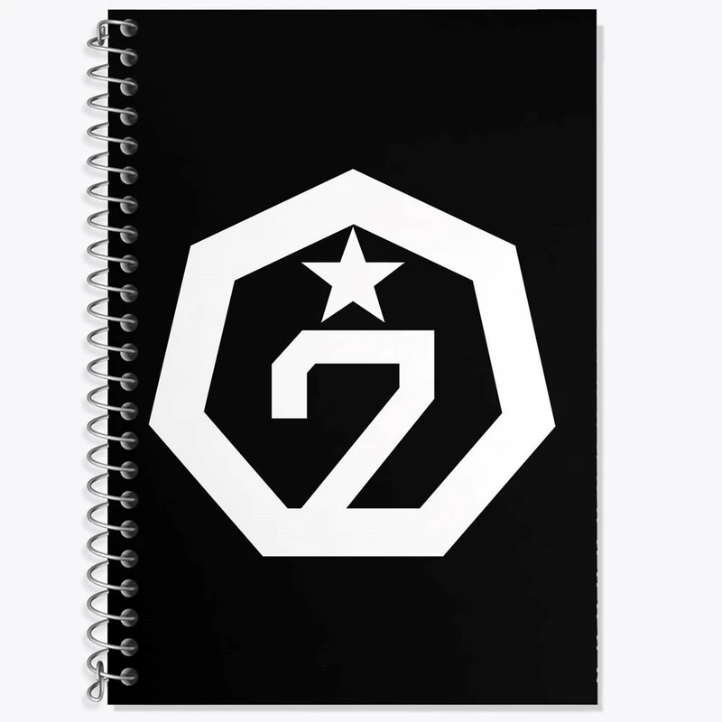 دفتر زبان 50 برگ خندالو مدل سه خط طرح گروه گات سون GOT7 کد 11639