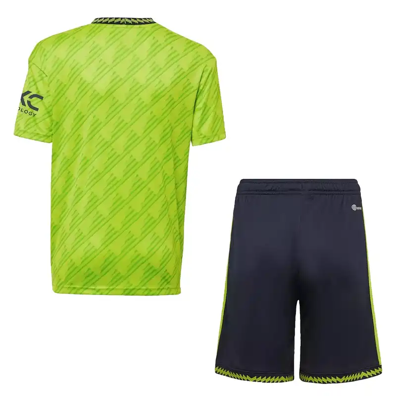 ست تی شرت و شلوارک ورزشی مردانه مدل منچستر یونایتد 3rd 2023