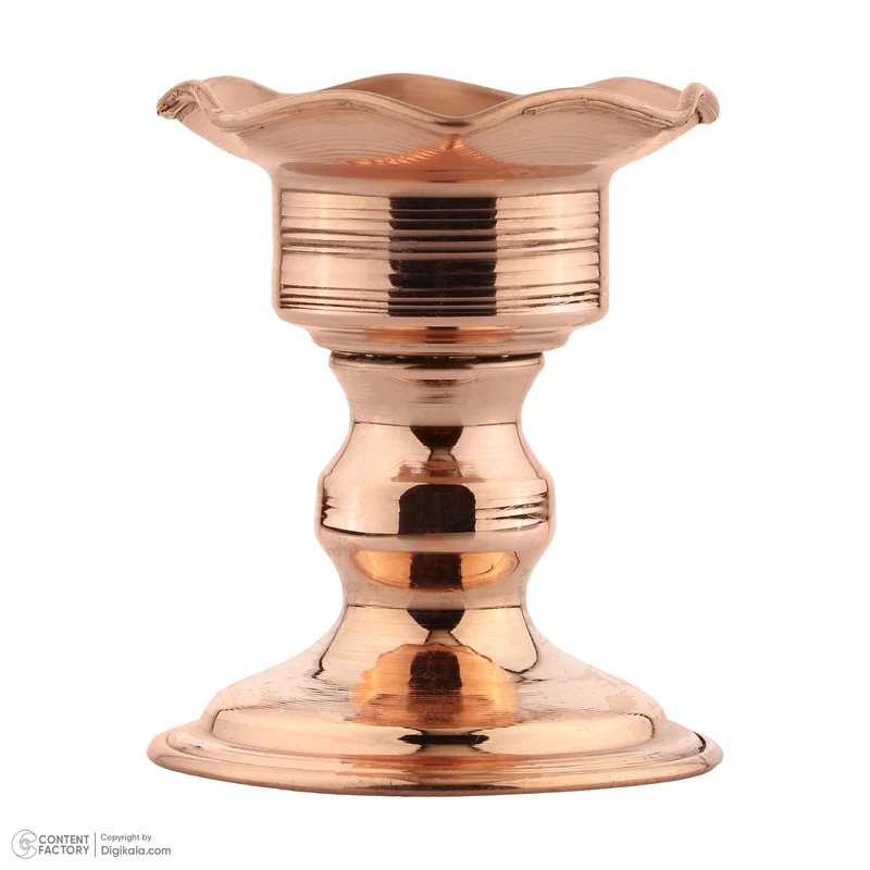 عکس شماره 6 : آینه و شمعدان مسی مدل 105 مجموعه 3 عددی