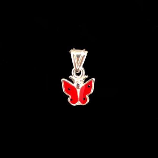 آویز گردنبند نقره زنانه گیرا مدل پروانه کد G779