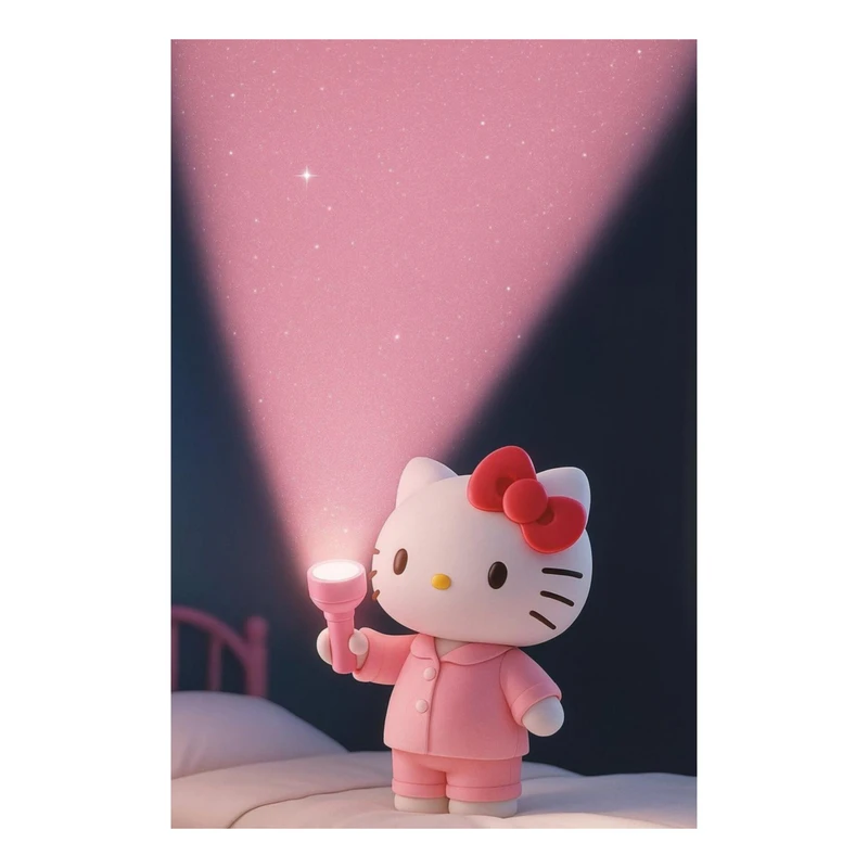 استیکر پارچه و لباس پاد آفرین مدل کارتونی کیتی جذاب کد 1164