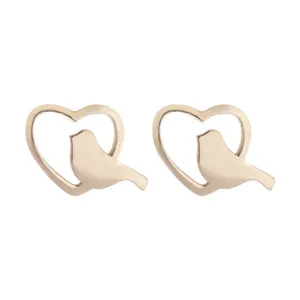 گوشواره طلا 18 عیار زنانه قیراط مدل پرنده کد GH6250