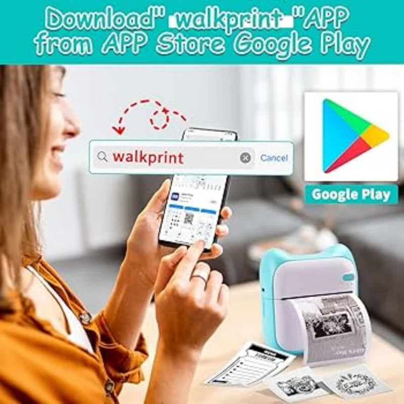 پرینتر لیبل زن ناب سل مدل  پرتابل حرارتی شارژی کد NAAB-BL001