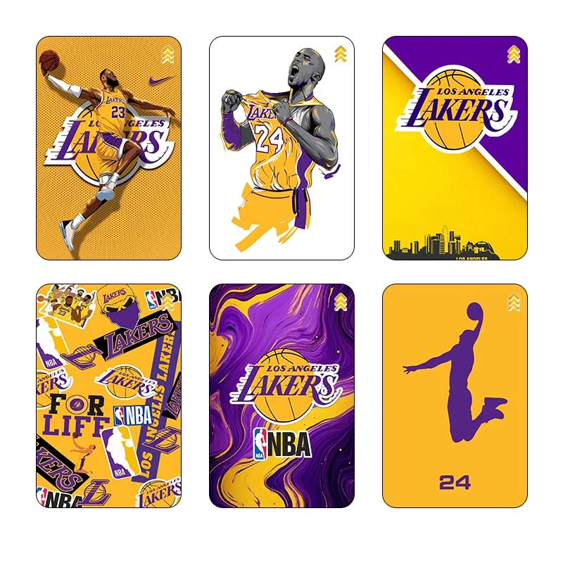 استيکر کارت کارنيکا طرح لیکرز کد 52832 مجموعه 6 عددی