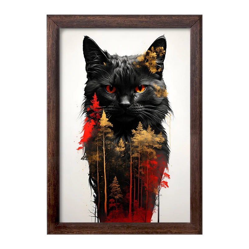 تابلو خندالو طرح گربه (Cat) کد F3642