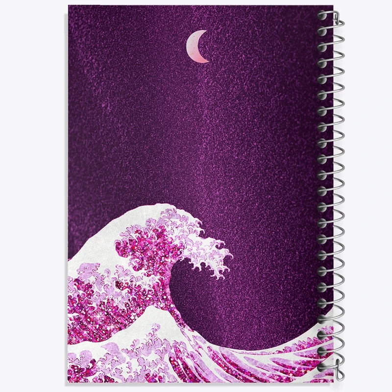 دفتر شطرنجی 50 برگ خندالو مدل موج عظیم کاناگاوا کد F2552