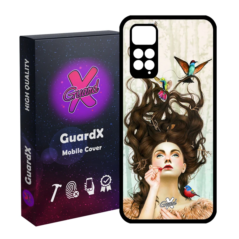 کاور گارد ایکس طرح Girl مدل Glass10290 مناسب برای گوشی موبایل شیائومی Redmi Note 11S/ Note 11 4G