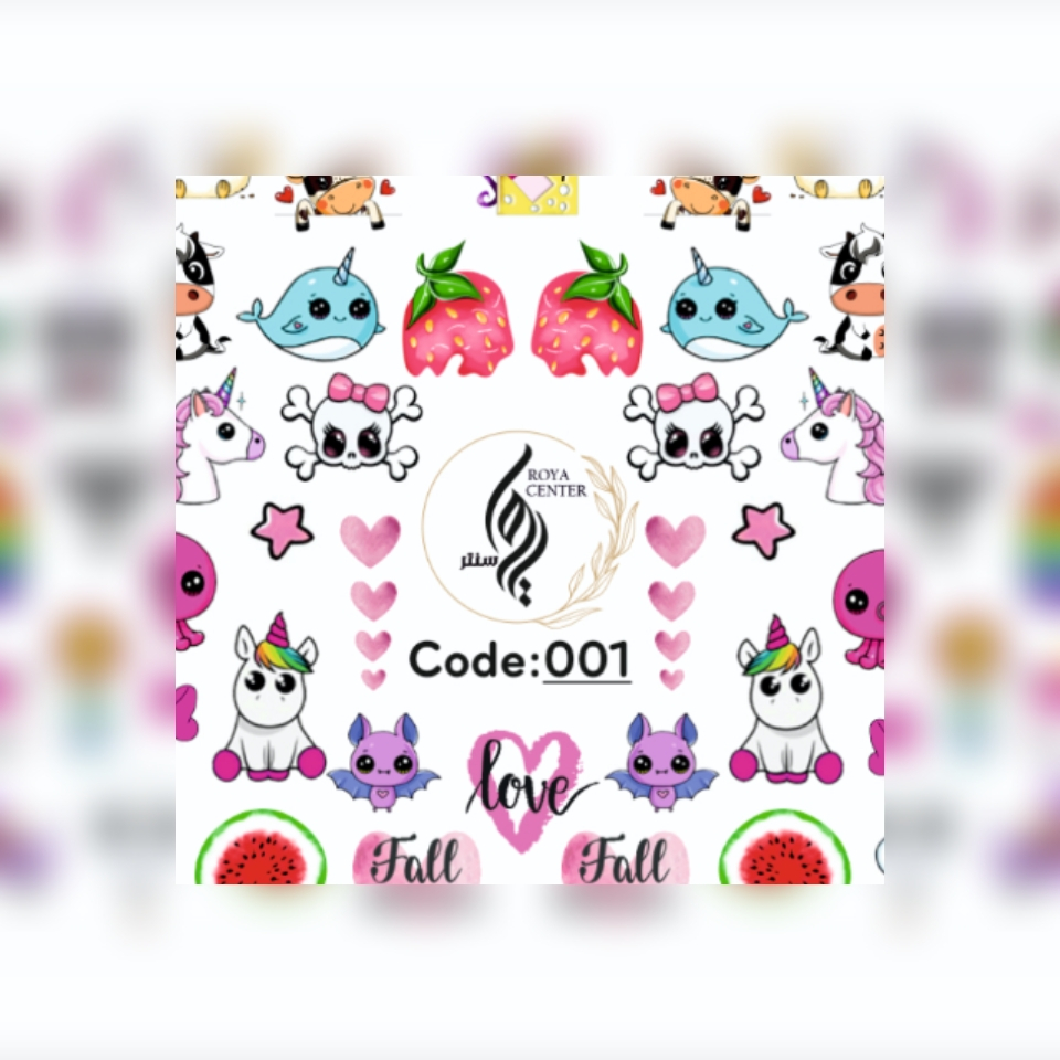 برچسب لنز ناخن مدل 001