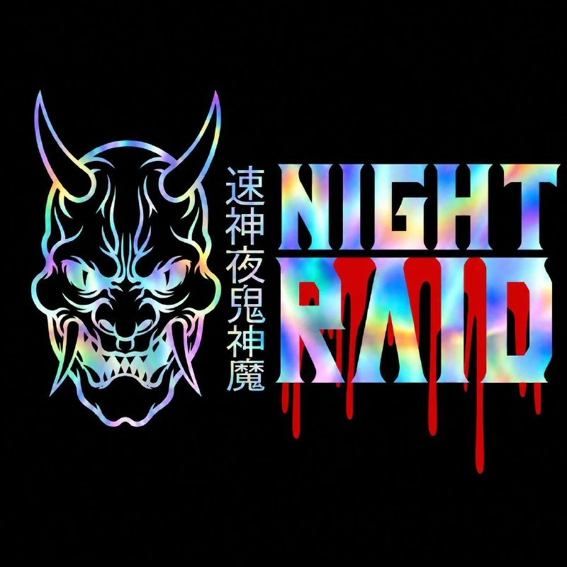 برچسب بدنه خودرو سولگی طرح Night Raid خونین هولوگرامی کد M432