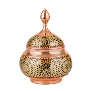 قندان خاتم کاری مدل SH_48 سایز 23 سانتی متری