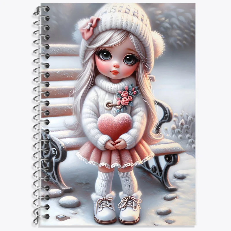 دفتر لغت 50 برگ خندالو طرح دخترانه کیوت کد F7554