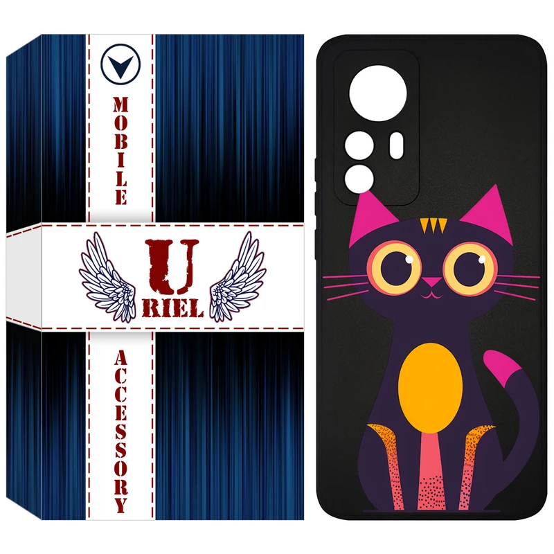 کاور یوریل قاب مدل KSH کد 46 طرح گربه مناسب برای گوشی موبایل شیائومی 12T