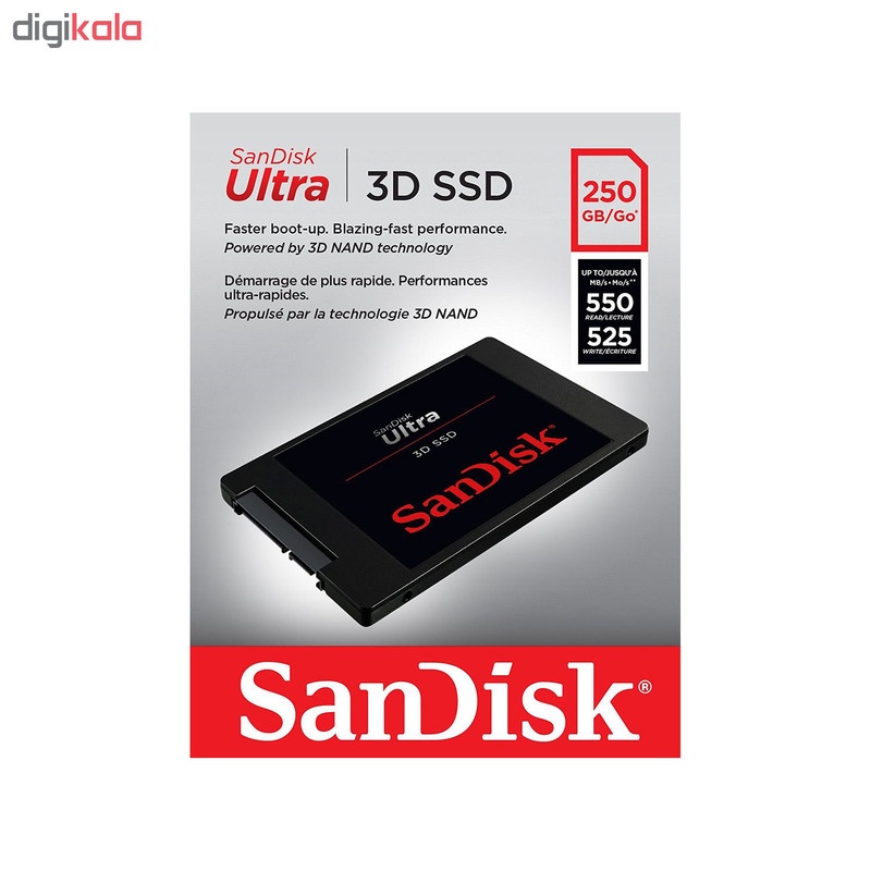 اس اس دی اینترنال سن دیسک مدل 3D SSD ظرفیت 250 گیگابایت