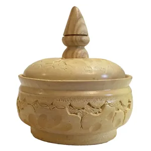 قندان چوبی منبت کاری شده آرونی مدل CARMELINA