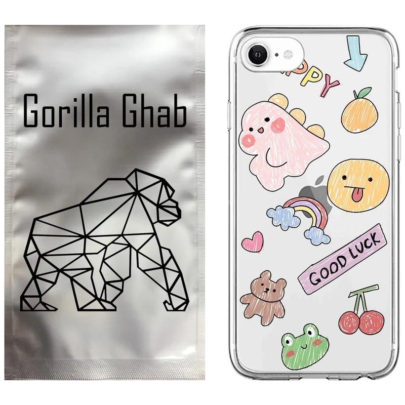 کاور گوریلا قاب مدل CLG کد 10 طرح نقاشی مناسب برای گوشی موبایل اپل iPhone 7 / 8 / SE 2022