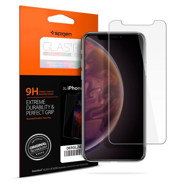 محافظ صفحه نمایش شیشه ای اسپیگن مدل GLAS.tR SLIM HD مناسب برای گوشی موبایل آیفون XS Max محافظ صفحه نمایش شیشه ای اسپیگن مدل GLAS.tR SLIM HD مناسب برای گوشی موبایل آیفون XS Max