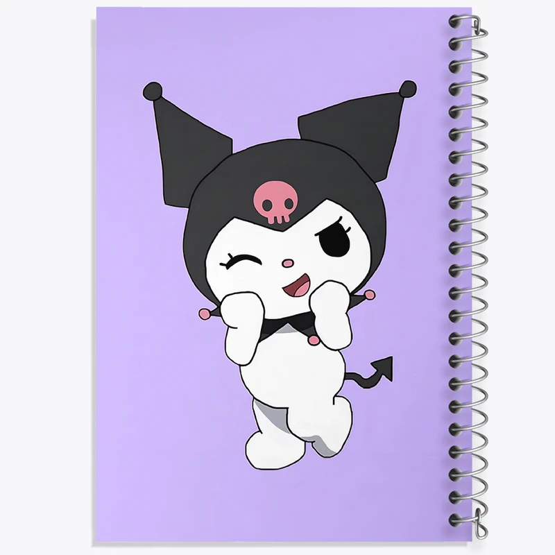 دفتر شطرنجی 50 برگ خندالو طرح کرومی (Kuromi) کد N4826