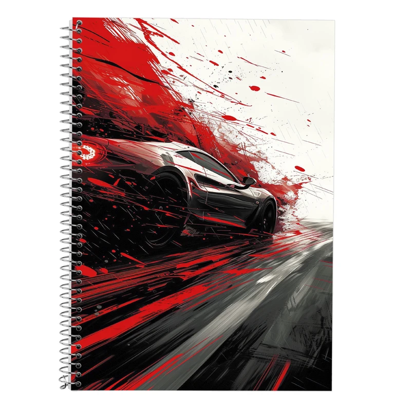 دفتر زبان 50 برگ مدوپد مدل دو خط طرح need for speed کد DF13628