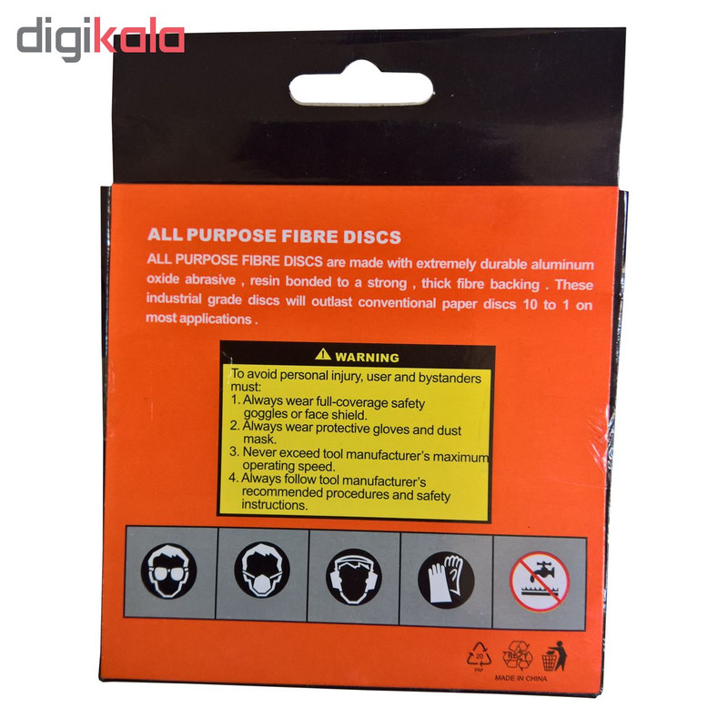 ورق سنباده دیسکی اورینت کرافت مدل P60 قطر 180 میلی متر بسته 5 عددی