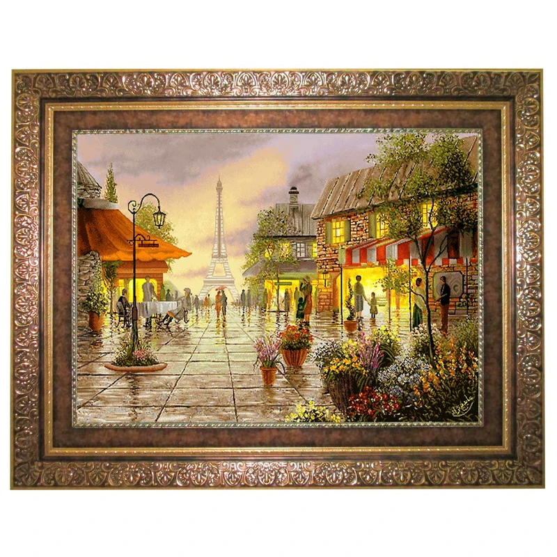 تابلو فرش ماشینی نقش نگار رضوی طرح منظره کد 1625C