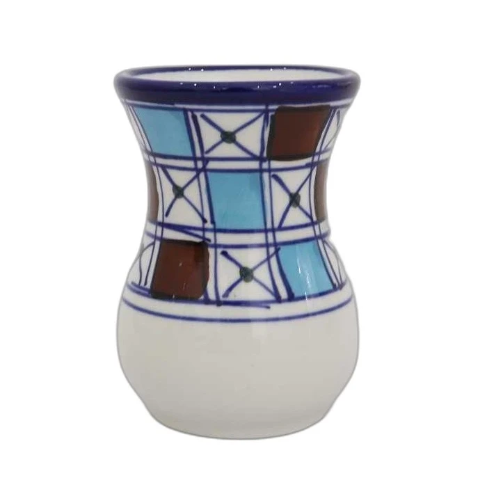 استکان چينی ميبدمرواريدمدل شطرنجی کدKEM-LI