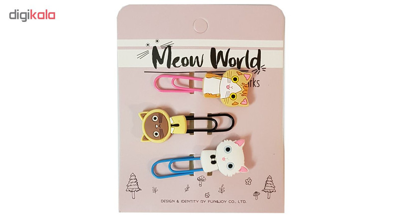 گیره کاغذ میو ورد مدل عروسکی بسته 3 عددی