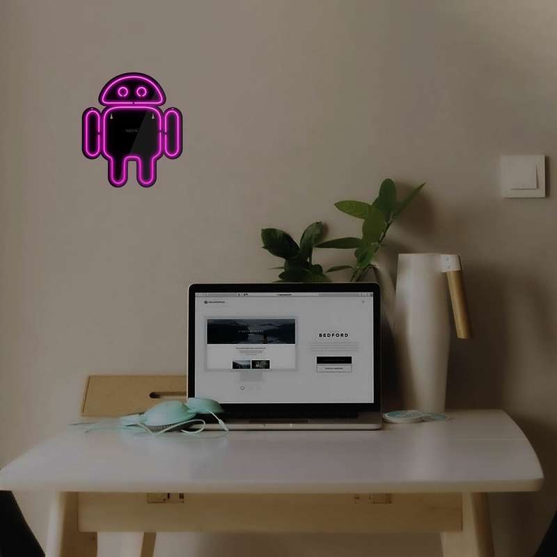 چراغ دیواری نئون دیزاین طرح Android-Logo-BL_PN