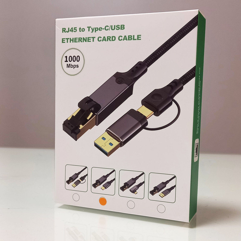 کابل تبدیل RJ45 به USB-C دونجی مدل RG-1000 طول 1.2 متر
