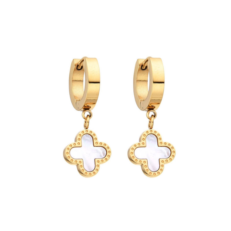 گوشواره حلقه ای زنانه مدل چهار پر کد F12