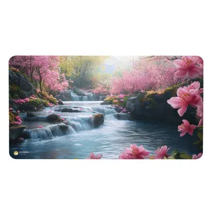 ماوس پد هومرو مدل MX2707 طرح نقاشی طبیعت بهاری و رودخانه 