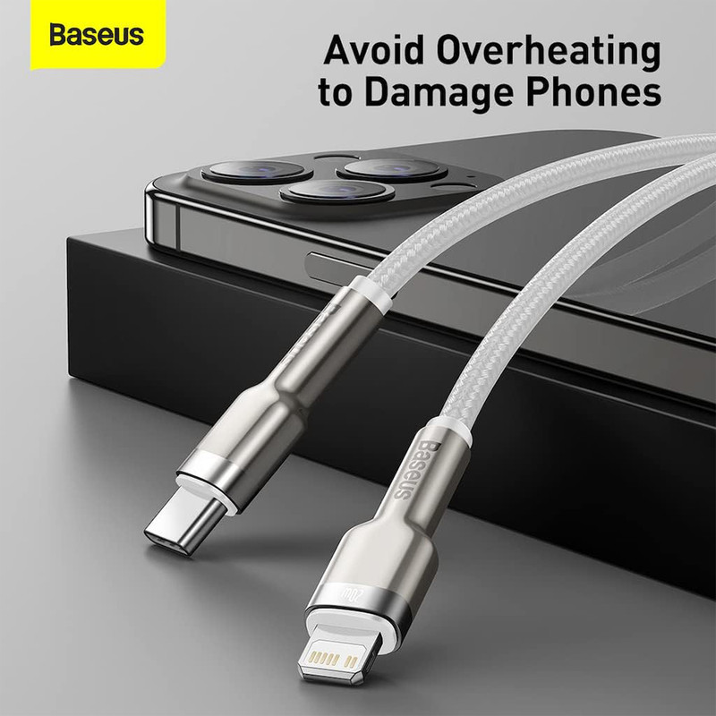 کابل تبدیل USB-C به لایتنینگ بیسوس مدل CATLJK-A02 Zinc Alloy PD20W طول 1 متر