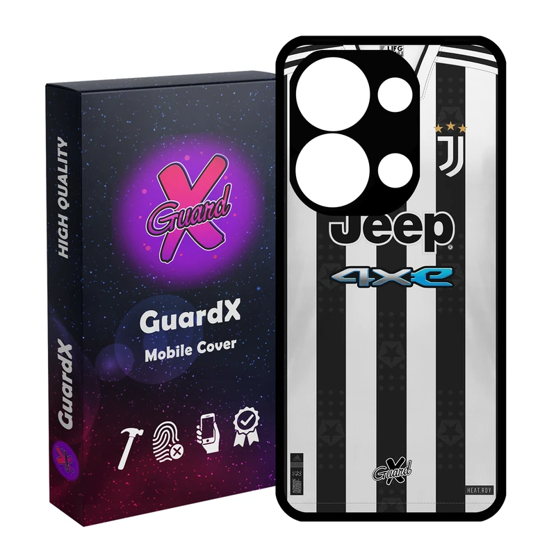 کاور گارد ایکس طرح یوونتوس مدل Glass10357 مناسب برای گوشی موبایل شیائومی Poco X6 5G / Note 13 Pro 5G