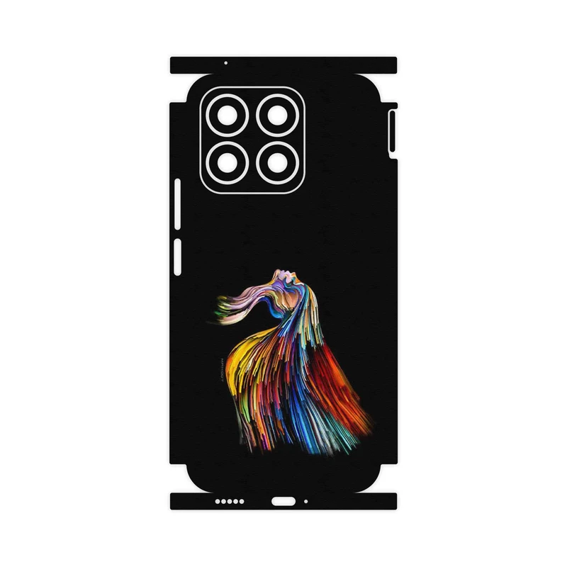 برچسب پوششی ماهوت مدل Rainbow Hair Digital Art-FullSkin مناسب برای گوشی موبایل آنر X8b